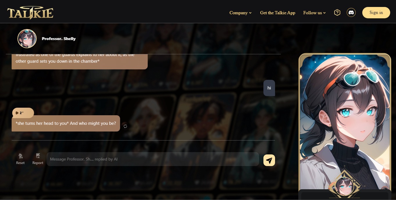 After choosing and customizing your AI character, start conversations with them. As you start interacting with different characters, you will unlock their distinctive traits. 