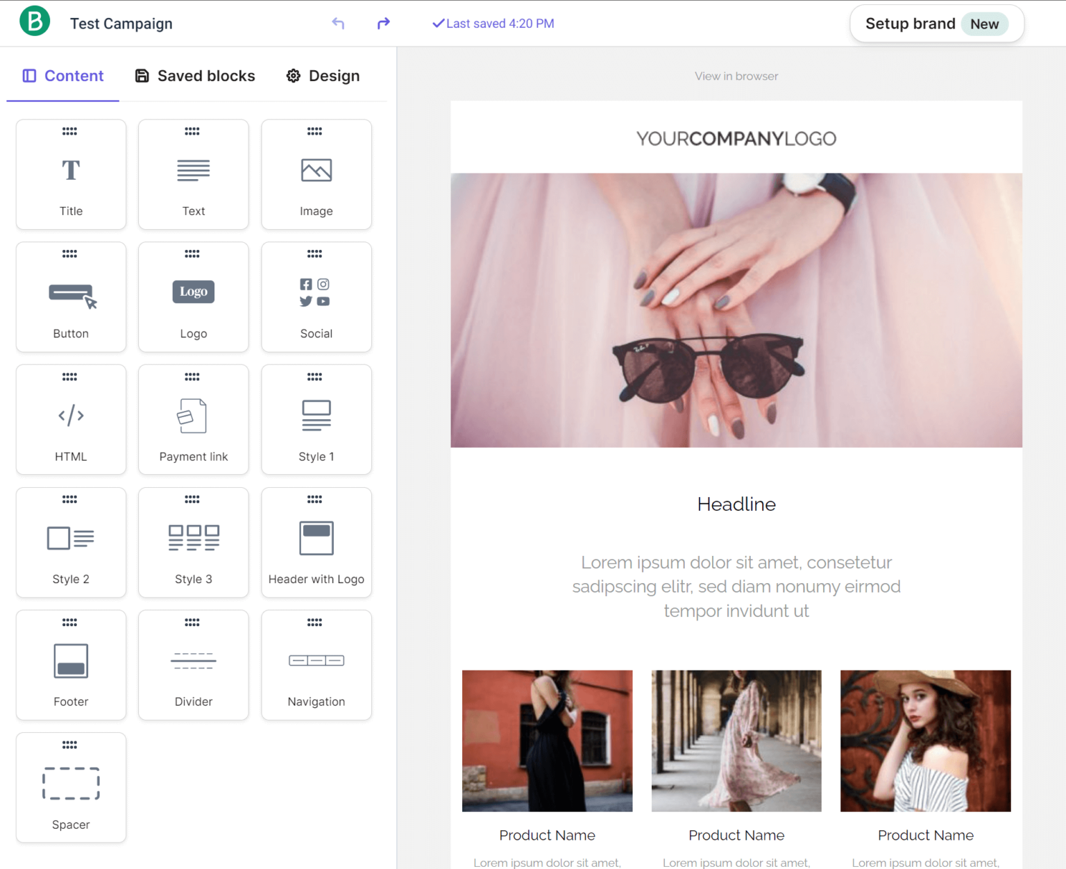 add different features from the menu