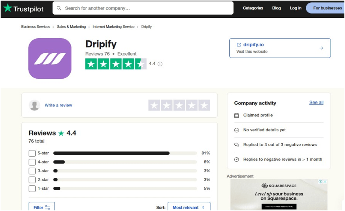 Dripify reviews