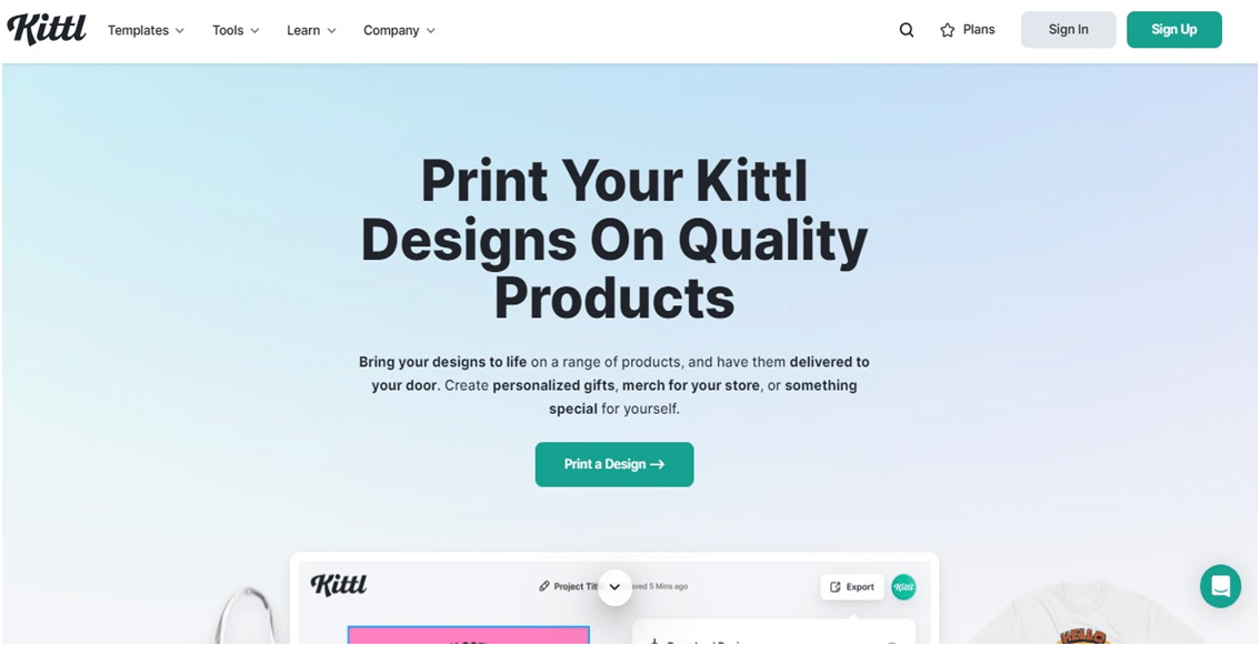 Kittl-Print-on-demand
