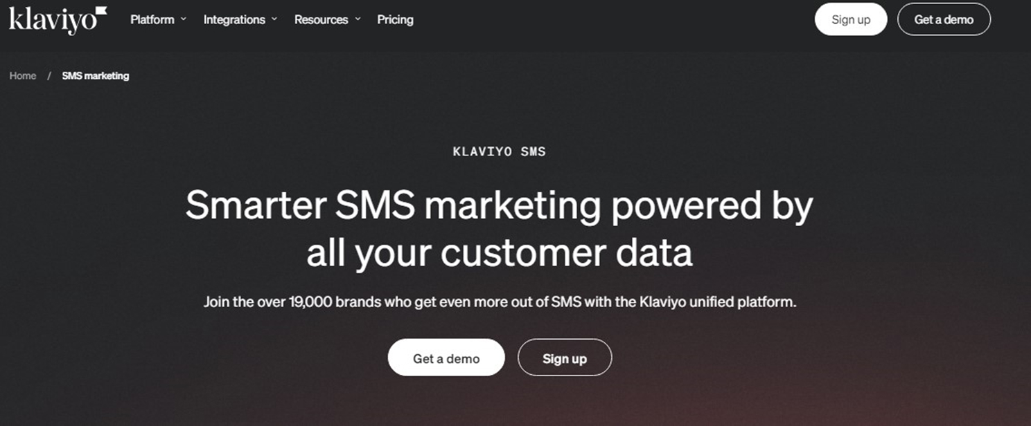 Klaviyo SMS Marketing