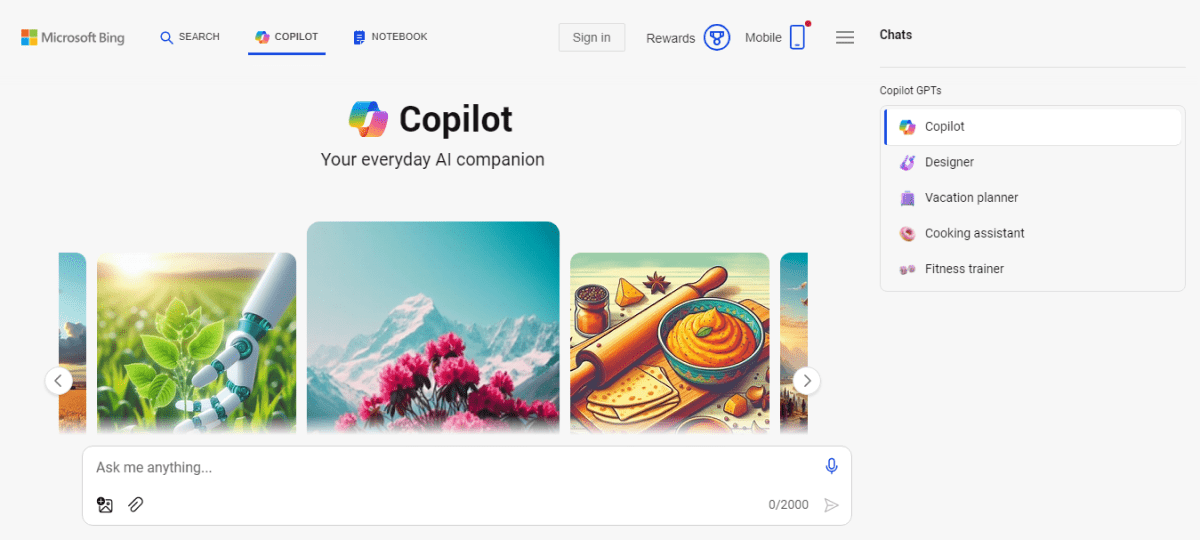 Microsoft Bing AI 